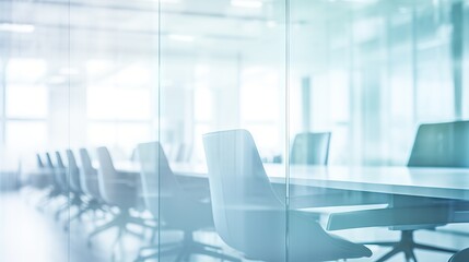 Business chair concept background in a conference room with chairs and a window