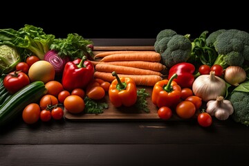 preparation fresh organic vegetables on a rustic wooden table Healthy food concept copy space