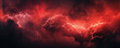red lightning and clouds abstract background texture. ai generative