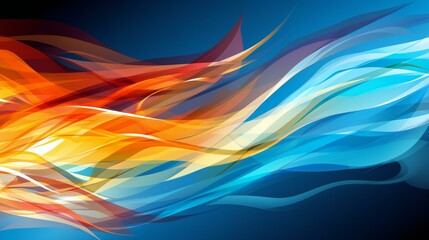 Wall Mural - An abstract design with flowing lines and a gradient, creating a dynamic and modern wallpaper