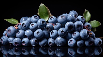 Wall Mural - Blueberry on white background UHD wallpaper