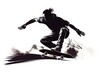 Skateboarding icon on white background