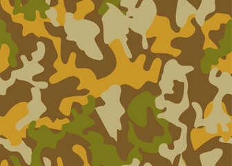 Full seamless orange camouflage texture skin pattern vector for military textile. Usable for Jacket Pants Shirt and Shorts. Green army camo design for fabric print.