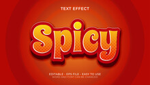 Spicy Text Effect In Red Color