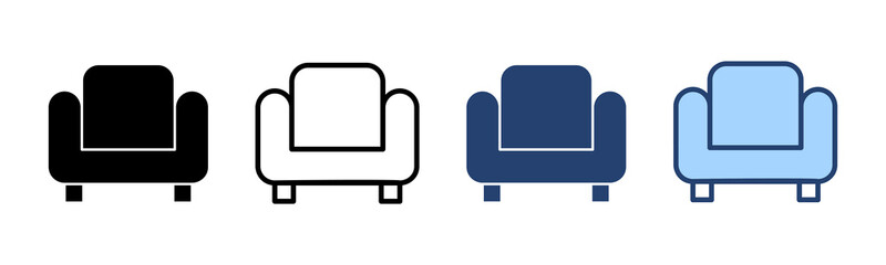 Wall Mural - Sofa icon vector. sofa sign and symbol. furniture icon