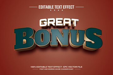 Wall Mural - Great bonus 3D editable text effect template
