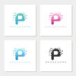 Soap Bubble On Letter P Logo Design editable