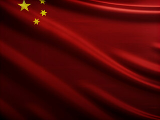 China national flag background, China flag weaving made by silk cloth fabric, China background, ai generated image