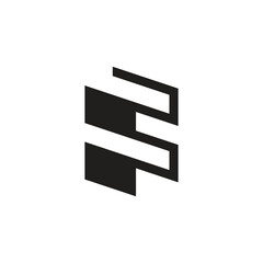 Poster - modern letter F logo design