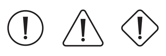 Danger warning sign symbol flat illustration