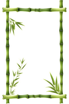 Bamboo Border Frame Illustration Ai Generative