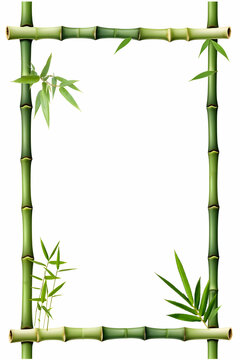 Bamboo Border Frame Illustration Ai Generative