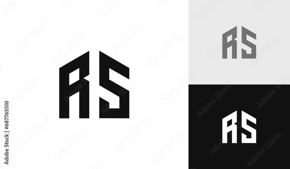 Letter RS initial with house shape logo design Stock Vector | Adobe Stock