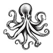 © sabbir - Octopus engraved style drawing vector