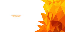 ORANGE AND WHITE LOW POLY BACKGROUND ABSTRACT