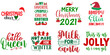 © David - Christmas and New Year Quotes Set Christmas Vector Illustration for Poster, Newsletter, Book Cover