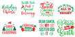 © David - Merry Christmas and Winter Typographic Emblems Collection Christmas Vector Illustration for Announcement, T-Shirt Design, Brochure