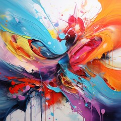 Wall Mural - abstract background with splashes