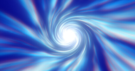 Wall Mural - abstract energy blue tunnel twisted swirl of cosmic hyperspace magical bright glowing futuristic hi-