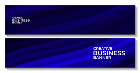 creative blue banner for business