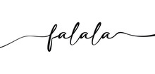 Fa La La Christmas Word Continuous One Line Calligraphy With White Background