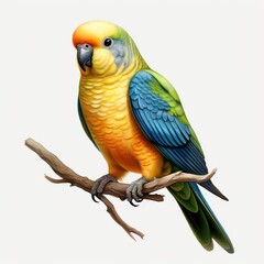 Poster - Orange-bellied Parrot on a branch