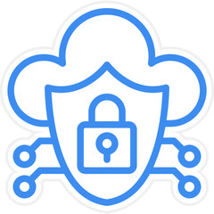 Poster - Vector Design Cloud security Icon Style