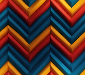 Poster - 3D Chevron Seamless Patterns