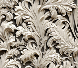 Poster - 3D Damask Seamless Patterns