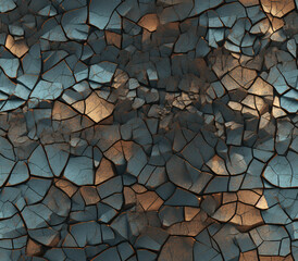 Poster - 3D Grunge Seamless Patterns