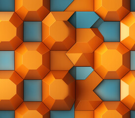 Poster - 3D Hexagon Seamless Patterns