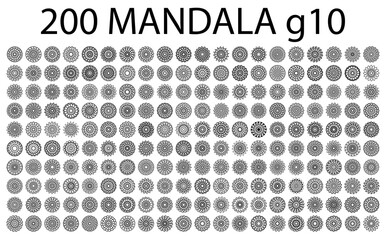 Wall Mural - various mandala collections - 200 set yoga pattern