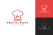 restaurant design logo or chef hat with serving hood