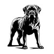 Mastiff Logo Monochrome Design Style