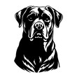 Rottweiler Logo Monochrome Design Style