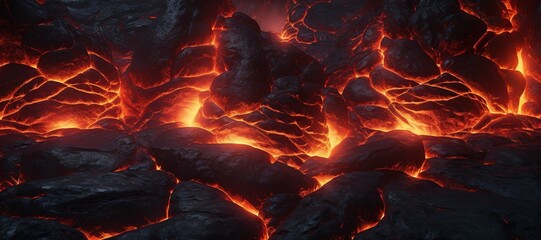 Wall Mural - hot lava rocks 5