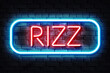 Rizz Neon Sign - Word of the year, Rizz is short for 