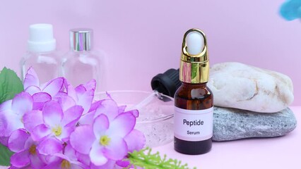 Poster - Peptide in a bottle, Substances used for treatment  or medical beauty enhancement, beauty product