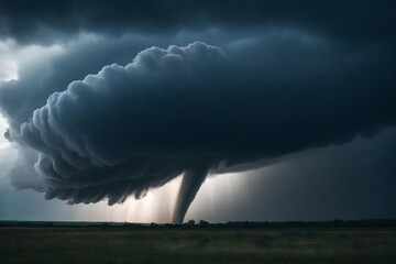 Poster - Al generated. al generativ. photo illustration of dramatic storm tornado vortex nature outdoor cyclone. graphic 