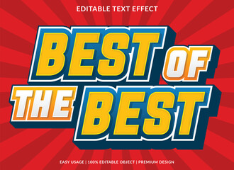 Poster - best of the best editable text effect template use for business brand and logo
