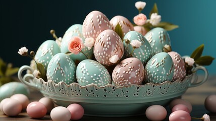 Wall Mural - Colorful Easter Egg Celebration Tradition