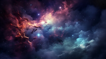 Wall Mural - beautiful nebula in space