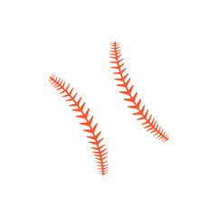 Wall Mural - Baseball Stitches icon vector. Baseball illustration sign. Sport symbol or logo.