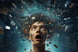 © dobok - overwhelming data explode from head