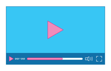 Poster - Video player. Vector illustration