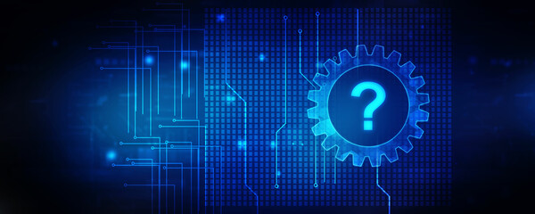 Poster - 

2d illustration question mark background
