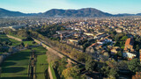 Fototapeta Do pokoju - Aerial view of Lucca medieval town, Tuscany - Italy