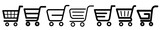 Fototapeta  - Shopping cart icon. Web cart in line.  Online business symbol in black design.