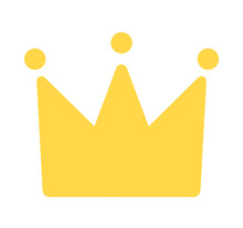シンプルな黄色の王冠アイコン