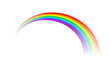 Striped rainbow with transparency effect perspective isolated PNG